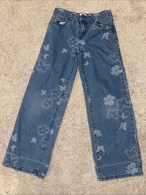 Levi's Blue Floral & Butterfly Kids' Jeans